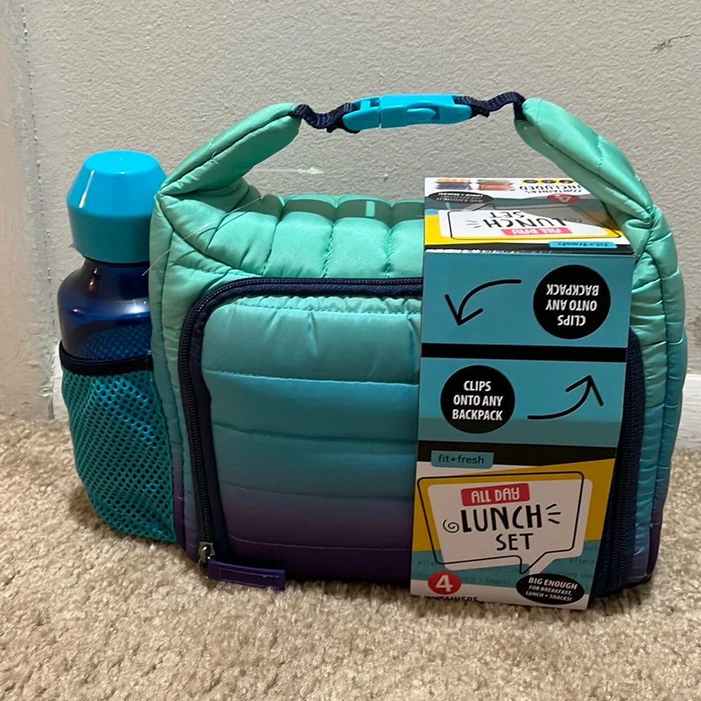 NWT Fit & Fresh Willow Ombré Lunch Set - Picture 5 of 10